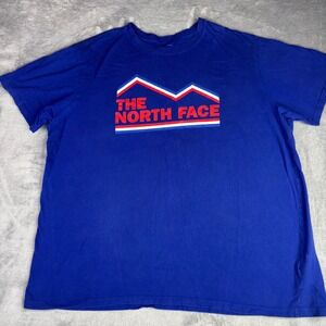 The North Face T-Shirt Men XL Blue Graphic Logo Short Sleeve Cotton Tee